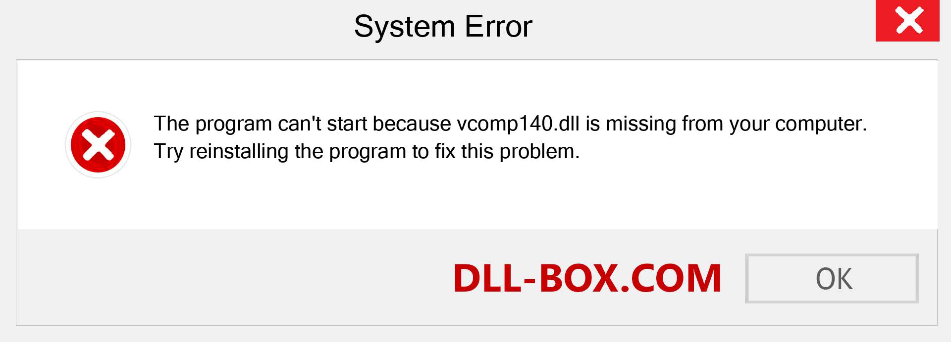  vcomp140.dll file is missing?. Download for Windows 7, 8, 10 - Fix  vcomp140 dll Missing Error on Windows, photos, images